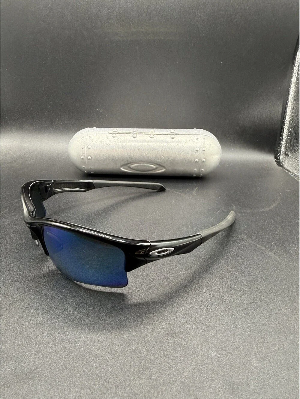 Oakley Quarter Jacket Polished Black/Prizm Deep Water Polarized Lenses